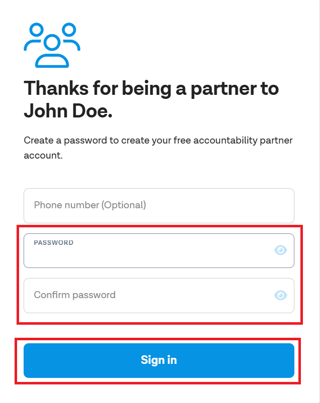Create Password and Tap on Sign In.png